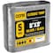 Core Tarps Heavy Duty Tarp, 8 ft L x 0.5 mm H x 6 ft W, 5 Mil, Silver/Black, Polyethylene CT-501-6X8 - alternate 1